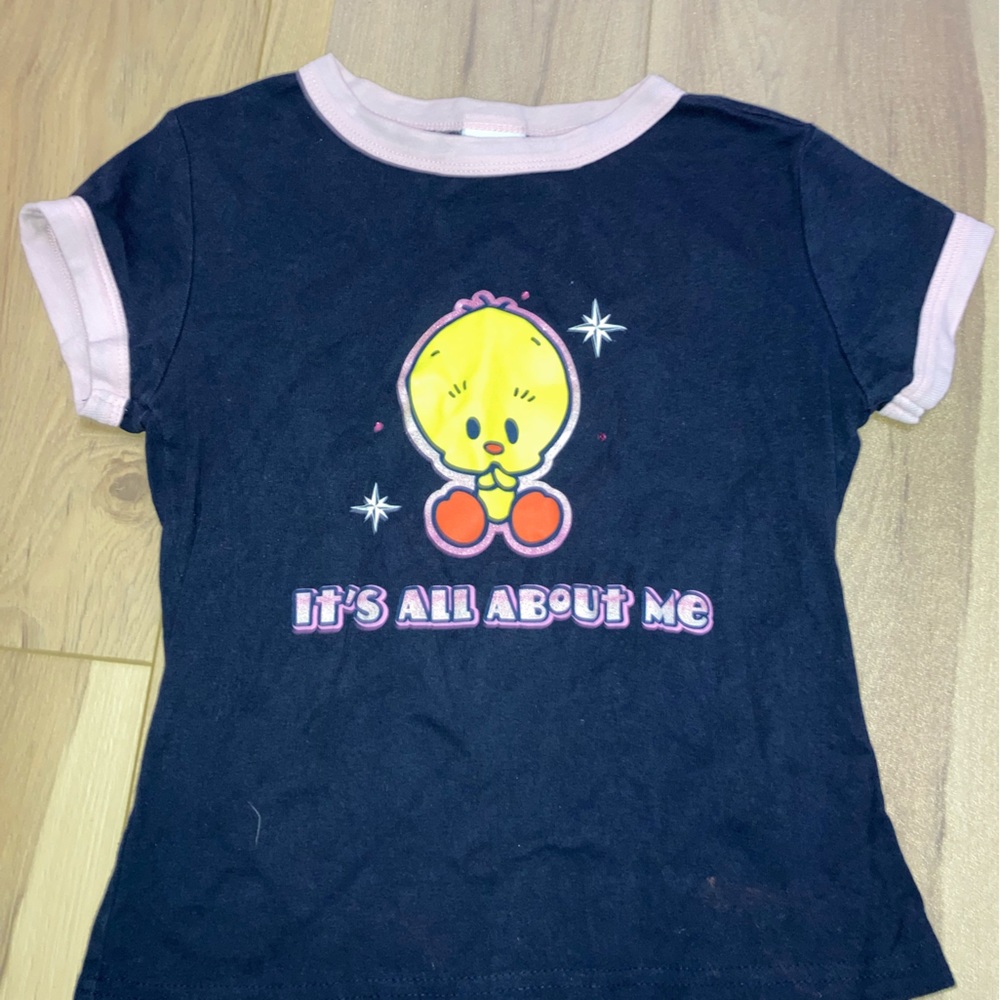 Vintage Y2K Looney Tunes Tweety Bird Baby Tee